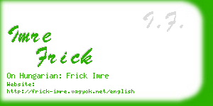 imre frick business card